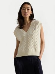 Polo Ralph Lauren Sweter 211949994002 Écru Regular Fit. Swetry Polo Ralph Lauren, xl, bez wzorów, z wełny, bez ramiączek. Za 629.99 zł.