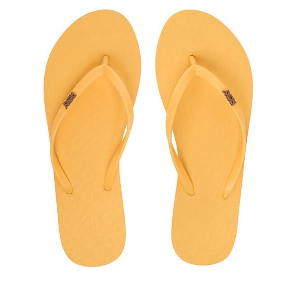 Japonki Roxy. Żółte japonki Roxy, bez wzorów, sportowe. Za 69.99 zł.