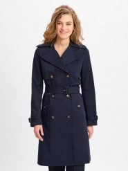 BOSS Płaszcz Kobiety Sztuczne włókno niebieski, 38. Niebieskie płaszcze Boss, bez wzorów, z włókna, eleganckie, bez kaptura. Za 2,099.95 zł.