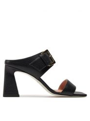 Pollini Klapki SA28237C0ITD0000 Czarny. Czarne klapki Pollini, bez wzorów, ze skóry, bez obcasa, bez zapięcia. Za 1,779.00 zł.