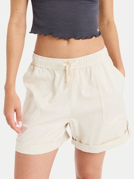 Roxy Szorty materiałowe Sweetest Day ERJNS03588 Écru Regular Fit. Białe szorty Roxy, bez wzorów, z bawełny. Za 170.99 zł.