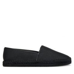 Espadryle Calvin Klein. Czarne espadryle Calvin Klein, bez wzorów, bez obcasa. Za 189.99 zł.