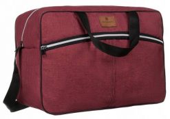 Torba podróżna bordowa Peterson PTN TP-BORDO-SILVER. Czerwone torby podróżne Peterson, bez wzorów. Za 77.99 zł.