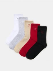 Długie skarpetki 5 pack - wielobarwny. Skarpetki Sinsay, bez wzorów. Za 17.99 zł.