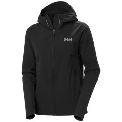 Damska kurtka turystyczna Helly Hansen Blaze. Czarne kurtki przeciwdeszczowe Helly Hansen, bez wzorów, z softshellu, bez kaptura. Za 638.00 zł.