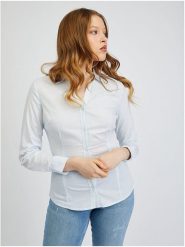 Orsay Koszula w kolorze błękitnym rozmiar: 40. Niebieskie koszule Orsay, bez wzorów, bez kołnierzyka, bez ramiączek. Za 52.79 zł.