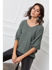 Joséfine Sweter "Dalor" w kolorze khaki rozmiar: M. Brązowe swetry Joséfine, m, bez wzorów, z kaszmiru, bez ramiączek. Za 180.95 zł.