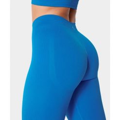 Legginsy bezszwowe z push-up dla kobiet na siłownię Carpatree Eris. Niebieskie legginsy Carpatree, bez wzorów, sportowe. W wyprzedaży za 153.99 zł.