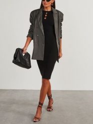 LA Angels Sukienka w kolorze czarnym rozmiar: L. Czarne sukienki LA Angels, l, bez wzorów, bez kołnierzyka, bez ramiączek, midi. Za 195.99 zł.