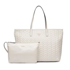 Torebka Guess. Białe shopper bag Guess, z aplikacjami, bez dodatków. Za 719.99 zł.