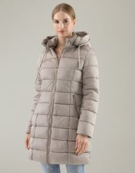 Beżowa kurtka z kapturem. Brązowe kurtki Unisono, s, bez wzorów, z tkaniny, z kapturem. Za 369.00 zł.