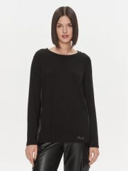 Liu Jo Bluzka 5F3109 J5360 Czarny Regular Fit. Czarne bluzki Liu Jo, xs, bez wzorów, z wiskozy, bez kołnierzyka, bez ramiączek. Za 549.99 zł.