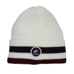 Czapka Peak Mountain Mably. Białe czapki zimowe Peak Mountain, bez wzorów, sportowe. W wyprzedaży za 132.50 zł.