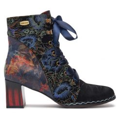 Botki Laura Vita. Niebieskie botki LAURA VITA, bez wzorów, bez obcasa, na słupku, bez zapięcia. Za 379.99 zł.
