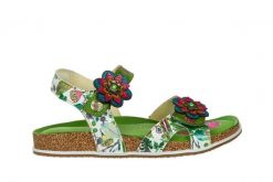 Sandały Laura Vita Brcyano 12 Vert 202059, Zielony, Skóra naturalna - 39. Zielone sandały LAURA VITA, z aplikacjami, z materiału, eleganckie, bez obcasa, bez zapięcia. W wyprzedaży za 251.10 zł.