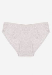 Jasnoszare Gładkie Majtki Figi z Bawełny Venessila. Szare figi Born2be, bez wzorów, z bawełny. Za 9.99 zł.