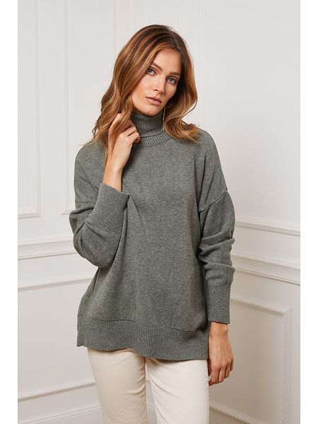 Joséfine Golf "Kitchen" w kolorze khaki rozmiar: XL. Brązowe swetry Joséfine, xl, bez wzorów, z kaszmiru, bez ramiączek. Za 242.13 zł.