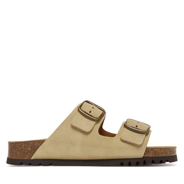 Klapki Scholl. Brązowe klapki Scholl, bez wzorów, bez obcasa, bez zapięcia. Za 309.99 zł.