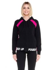 Neonowa damska bluza z kapturem, zapinana na zamek. Czarne bluzy z kapturem LEONE 1947 APPAREL, na lato, l, bez wzorów, z bawełny, z kapturem, na fitness i siłownię. Za 105.21 zł.