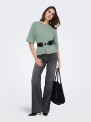 ONLY Sweter w kolorze zielonym rozmiar: XS. Zielone swetry ONLY, s, bez wzorów, z materiału, bez ramiączek. Za 41.30 zł.