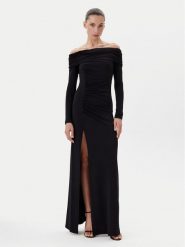 Eleh Sukienka wieczorowa ESS250129 Czarny Regular Fit. Czarne sukienki Eleh, l, bez wzorów, z syntetyku, wizytowe, bez kołnierzyka, bez ramiączek. Za 379.99 zł.