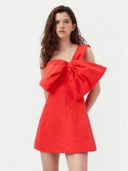 BARDOT Sukienka koktajlowa 58524DB Czerwony Regular Fit. Czerwone sukienki Bardot, bez wzorów, z syntetyku, wizytowe, bez kołnierzyka, bez ramiączek. Za 459.99 zł.