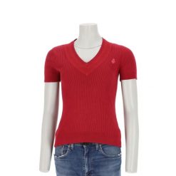Second life - Lauren Ralph Lauren sweter damski czerwony - Jak nowy. Czerwone swetry Ralph Lauren, l, bez wzorów, eleganckie, bez ramiączek. Za 127.76 zł.