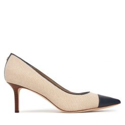 Szpilki LAUREN RALPH LAUREN. Brązowe szpilki Lauren Ralph Lauren, bez wzorów, bez obcasa, na szpilce, bez zapięcia. Za 729.99 zł.