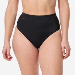 Dół kostiumu kąpielowego surfingowego damski Olaian Rosa. Czarne bikini OLAIAN, bez wzorów, z elastanu, sportowe. Za 69.99 zł.