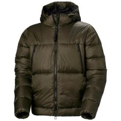 Kurtka z kapturem Helly Hansen W22 Arc. Brązowe kurtki narciarskie Helly Hansen, na zimę, bez wzorów, z puchu, z kapturem, narciarskie. Za 1,944.50 zł.