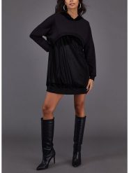 LA Angels Sukienka dresowa w kolorze czarnym rozmiar: M. Czarne sukienki LA Angels, m, bez wzorów, z dresówki, bez kołnierzyka, bez ramiączek, mini. Za 152.99 zł.