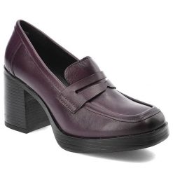 Fioletowe Półbuty Marco Tozzi Damskie Wygodne Obuwie. Fioletowe półbuty wsuwane Marco Tozzi, bez wzorów, z jeansu, eleganckie, bez obcasa, na obcasie. Za 365.99 zł.
