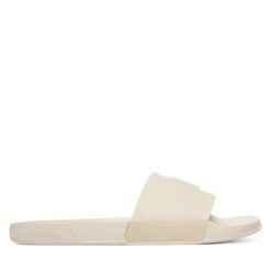 Klapki Calvin Klein. Białe klapki Calvin Klein, bez wzorów, bez obcasa, bez zapięcia. Za 189.99 zł.