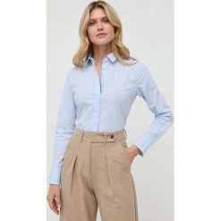 MAX&Co. koszula damska regular z kołnierzykiem klasycznym. Niebieskie koszule MAX&Co., bez wzorów, z tkaniny, klasyczne, bez kołnierzyka, bez ramiączek. Za 439.99 zł.