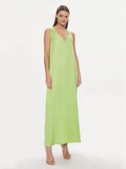 Fracomina Sukienka letnia FJ24SD3014W64101 Zielony Loose Fit. Zielone sukienki Fracomina, xs, bez wzorów, z wiskozy, bez kołnierzyka, bez ramiączek. Za 319.99 zł.