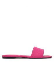 Calvin Klein Klapki Square Flat Sndl Canvas Hw HW0HW03129 Różowy. Czerwone klapki Calvin Klein, bez wzorów, z materiału, bez obcasa, bez zapięcia. Za 329.99 zł.