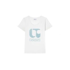 Koszulka damska Le Temps des cerises Smallvtrame. Białe t-shirty sportowe Le Temps Des Cerises, bez wzorów, bez ramiączek. Za 127.50 zł.
