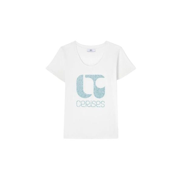 Koszulka damska Le Temps des cerises Smallvtrame. Białe t-shirty sportowe Le Temps Des Cerises, bez wzorów, bez ramiączek. Za 127.50 zł.