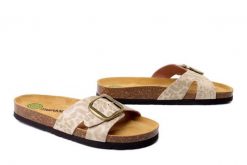 DR. BRINKMANN 700906-08 beige, klapki damskie. Brązowe klapki Dr. Brinkmann, bez wzorów, bez obcasa, bez zapięcia. Za 182.67 zł.