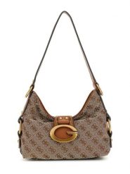 Guess Torebka 183683 Beżowy. Brązowe listonoszki Guess, z aplikacjami, bez dodatków. Za 584.99 zł.