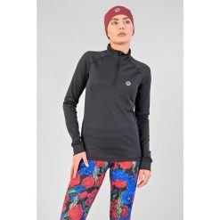 Bluza Coldproof Ocieplana Zip Damska Nessi Sportswear. Czarne bluzy NESSI SPORTSWEAR, bez wzorów, sportowe, bez ramiączek, bez kaptura. Za 499.00 zł.