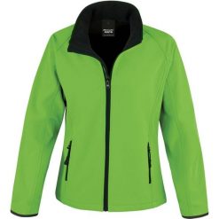 Kurtka Result Softshell Femme Printable. Czarne kurtki RESULT, bez wzorów, z softshellu, bez kaptura. Za 159.00 zł.
