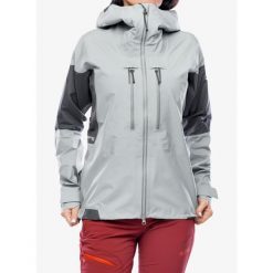 Kurtka z membraną damska Berghaus MTN Guide Alpine Pro Jacket. Szare kurtki Berghaus, bez wzorów, bez kaptura. Za 1,595.99 zł.