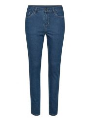 Kaffe Dżinsy "Vicky" - Skinny fit - w kolorze niebieskim rozmiar: 44. Niebieskie jeansy Kaffe, bez wzorów, klasyczne, z podwyższonym stanem. Za 97.05 zł.