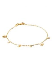 L'Atélier Précieux Pozłacana bransoletka z elementami ozdobnymi rozmiar: onesize. Żółte bransoletki l'Atelier precieux, z cyrkonią, pozłacane. Za 173.99 zł.