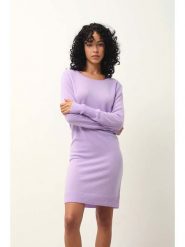 AUTHENTIC CASHMERE Kaszmirowa sukienka "Armet" w kolorze fioletowym rozmiar: M. Różowe sukienki AUTHENTIC CASHMERE, m, bez wzorów, z kaszmiru, bez kołnierzyka, bez ramiączek, mini. Za 391.59 zł.