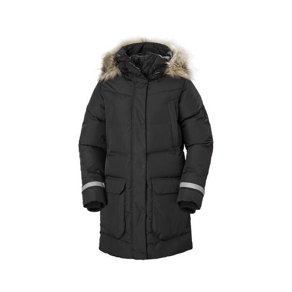Parka damska Helly Hansen Bouvet down. Czarne płaszcze Helly Hansen, na zimę, bez wzorów, eleganckie, bez kaptura. W wyprzedaży za 2,215.40 zł.