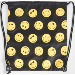 Plecak worek Smiley - Czarny. Plecaki marki Sinsay. Za 39.99 zł.