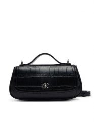 Calvin Klein Torebka Ck Croc Top Handle Bag LV04F3903G Czarny. Czarne torebki klasyczne Calvin Klein, bez wzorów, ze skóry, bez dodatków. Za 449.99 zł.