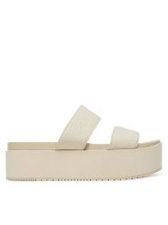 Calvin Klein Jeans Klapki Flatform Sandal Webbing In YW0YW01789 Écru. Klapki Calvin Klein Jeans, bez wzorów, z jeansu, bez obcasa, bez zapięcia. Za 199.99 zł.